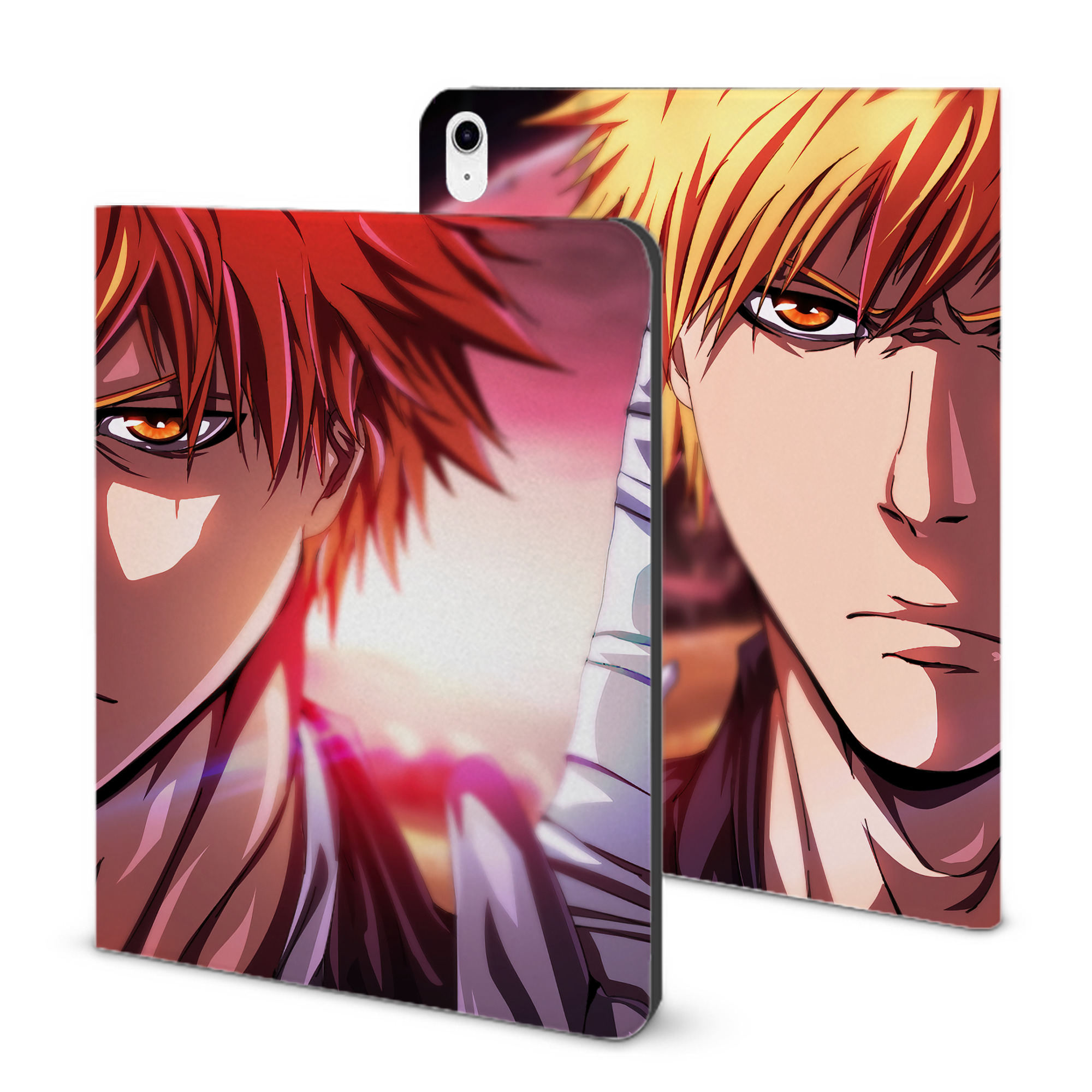 （画像用） ブリーチ BLEACH IPad ケース ブック型 PUレザー TPU 耐衝撃 軽量 薄型 ペン収納なし 全面保護 IPad 各モデル対応